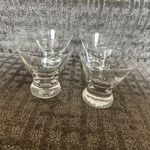 Grey Goose Vodka Stemless Etched Martini Glasses